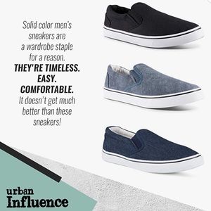 Influence Canvas denim Lace Free Slip On Sneakers Amazon Brand